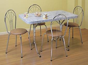 FIGURA 360 -	CONJUNTO DE MESA E CADEIRAS &ldquo;CARLA&rdquo; DA CARRARO (BRASIL, 2003)